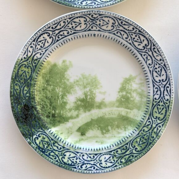 Anthropologie Set Of 6 Landscape Nature Tree Dessert Salad Plates Made In Japan - Picture 9 of 9